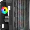 Sharkoon MK3 RGB Gaming Micro Tower Κουτί Υπολογιστή με Πλαϊνό Παράθυρο Μαύρο