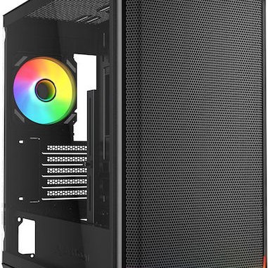 Sharkoon MK4W RGB Strip Gaming Midi Tower Κουτί Υπολογιστή με Πλαϊνό Παράθυρο Μαύρο