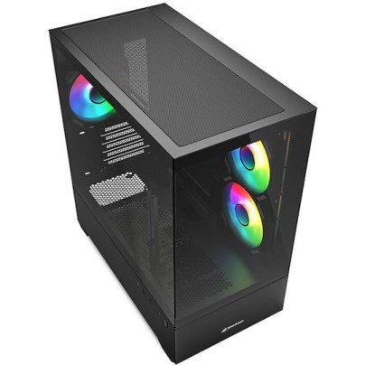 Sharkoon MK6 RGB Micro Tower Κουτί Υπολογιστή με Πλαϊνό Παράθυρο Μαύρο
