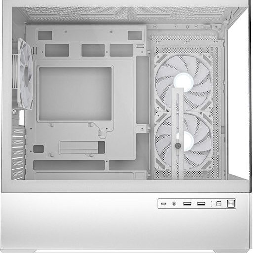 Sharkoon MK6 RGB Micro Tower Κουτί Υπολογιστή με Πλαϊνό Παράθυρο Λευκό