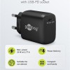Goobay Φορτιστής Χωρίς Καλώδιο με Θύρα USB-C 25W Power Delivery Μαύρος (65367)