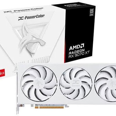PowerColor Radeon RX 9070 XT 16GB GDDR6 Hellhound White Κάρτα Γραφικών