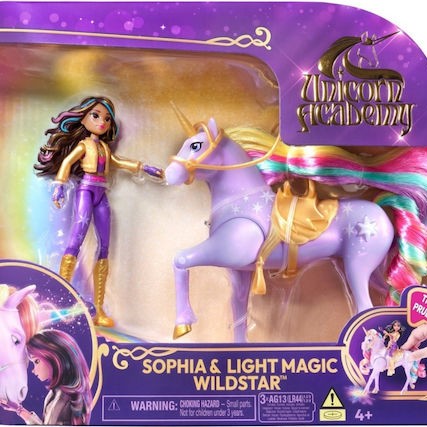 Spin Master Unicorn Academy Σετ Κούκλας Sophia & Light Magic Wildstar για 4+ Ετών