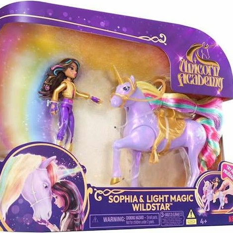 Spin Master Unicorn Academy Σετ Κούκλας Sophia & Light Magic Wildstar για 4+ Ετών