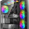 Xilence Xilent Gleam Gaming Midi Tower Κουτί Υπολογιστή με Πλαϊνό Παράθυρο και RGB Φωτισμό Μαύρο