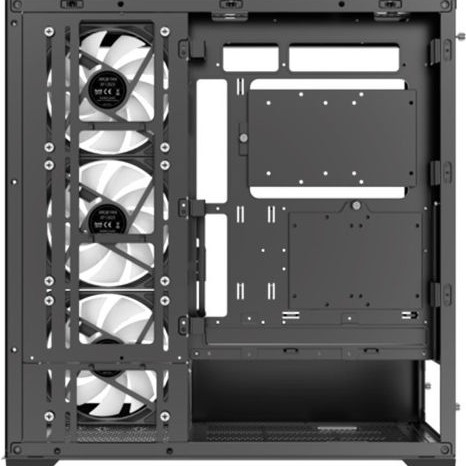 Xilence Xilent Gleam Gaming Midi Tower Κουτί Υπολογιστή με Πλαϊνό Παράθυρο και RGB Φωτισμό Μαύρο