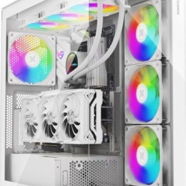 Xilence Xilent Gleam Gaming Midi Tower Κουτί Υπολογιστή με Πλαϊνό Παράθυρο και RGB Φωτισμό Λευκό