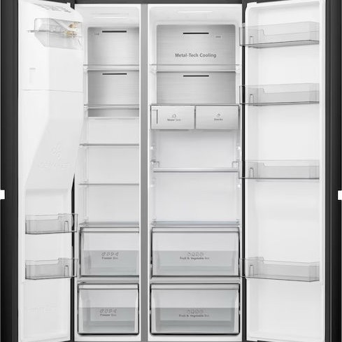 Hisense Ψυγείο Ντουλάπα 632lt Total NoFrost Υ179xΠ91xΒ73εκ. Μαύρο RS818N4TFE