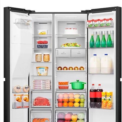 Hisense Ψυγείο Ντουλάπα 632lt Total NoFrost Υ179xΠ91xΒ73εκ. Μαύρο RS818N4TFE