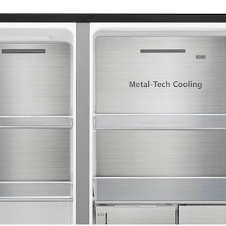 Hisense Ψυγείο Ντουλάπα 632lt Total NoFrost Υ179xΠ91xΒ73εκ. Μαύρο RS818N4TFE