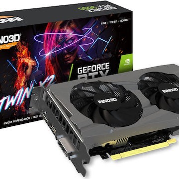 Inno 3D GeForce RTX 3050 6GB GDDR6 Twin X2 Κάρτα Γραφικών