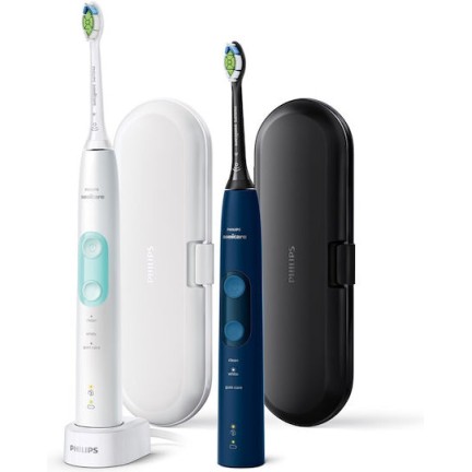 Philips Sonicare Protectiveclean 5100 Ηλεκτρική Οδοντόβουρτσα με Χρονομετρητή, Αισθητήρα Πίεσης και Θήκη Ταξιδίου Λευκή