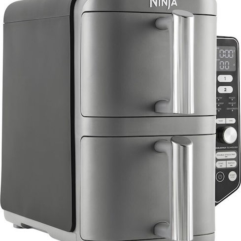 Ninja Double Stack XL Air Fryer με Διπλό Αποσπώμενο Κάδο 9.5lt Γκρι