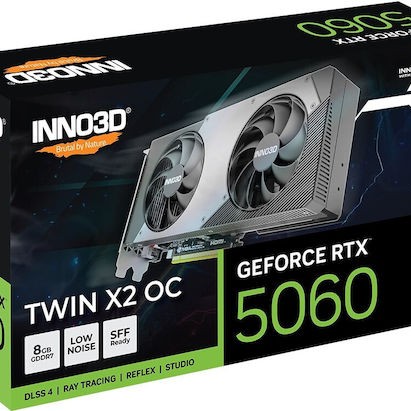 Inno 3D GeForce RTX 5060 8GB GDDR7 TWIN X2 OC Κάρτα Γραφικών