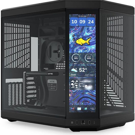 HYTE Y70 Touch Infinite Gaming Midi Tower Κουτί Υπολογιστή με Πλαϊνό Παράθυρο Μαύρο
