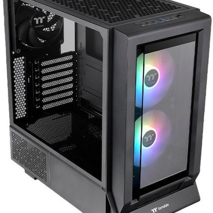 Thermaltake Ceres 350 MX Midi Tower Κουτί Υπολογιστή με Πλαϊνό Παράθυρο και RGB Φωτισμό Μαύρο