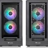 Thermaltake Ceres 350 MX Midi Tower Κουτί Υπολογιστή με Πλαϊνό Παράθυρο και RGB Φωτισμό Μαύρο