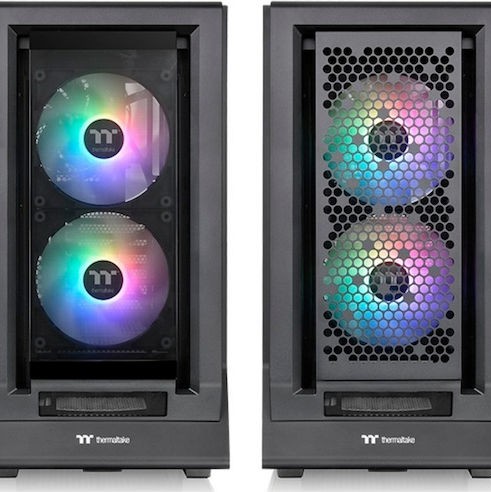 Thermaltake Ceres 350 MX Midi Tower Κουτί Υπολογιστή με Πλαϊνό Παράθυρο και RGB Φωτισμό Μαύρο