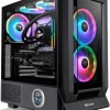 Thermaltake Ceres 350 MX Midi Tower Κουτί Υπολογιστή με Πλαϊνό Παράθυρο και RGB Φωτισμό Μαύρο