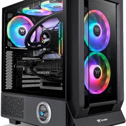 Thermaltake Ceres 350 MX Midi Tower Κουτί Υπολογιστή με Πλαϊνό Παράθυρο και RGB Φωτισμό Μαύρο