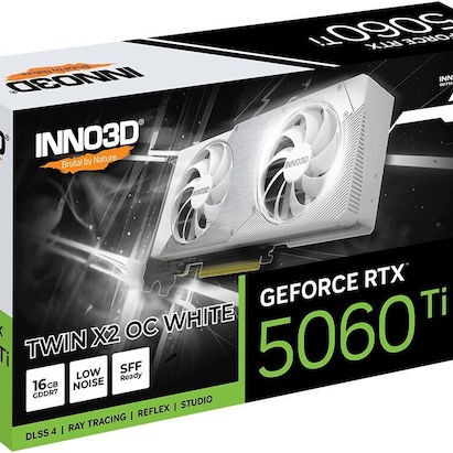 Inno 3D GeForce RTX 5060 Ti 16GB GDDR7 Twin X2 OC White Κάρτα Γραφικών