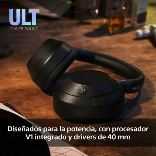Sony ULT WEAR Ασύρματα / Ενσύρματα Over Ear Ακουστικά με 30 ώρες Λειτουργίας Μαύρα