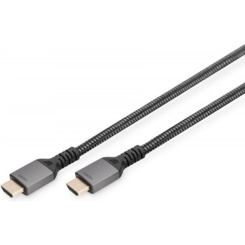 Digitus HDMI 2.1 Braided Cable HDMI male - HDMI male 1m Μαύρο