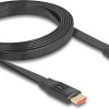DeLock HDMI 2.1 Flat Cable HDMI male - HDMI male 2m Μαύρο