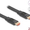 DeLock HDMI 2.1 Flat Cable HDMI male - HDMI male 2m Μαύρο