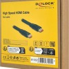 DeLock HDMI 2.1 Flat Cable HDMI male - HDMI male 2m Μαύρο