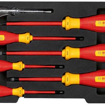 Bosch Σετ 7 Κατσαβίδια Ηλεκτρολόγου VDE 1000V