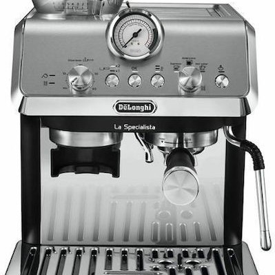 De'Longhi La Specialista Arte Αυτόματη Μηχανή Espresso 1400W Πίεσης 15bar με Μύλο Άλεσης Ασημί
