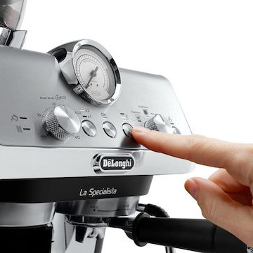 De'Longhi La Specialista Arte Αυτόματη Μηχανή Espresso 1400W Πίεσης 15bar με Μύλο Άλεσης Ασημί