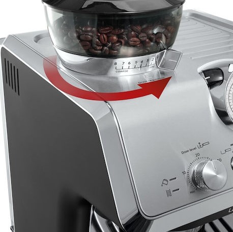 De'Longhi La Specialista Arte Αυτόματη Μηχανή Espresso 1400W Πίεσης 15bar με Μύλο Άλεσης Ασημί