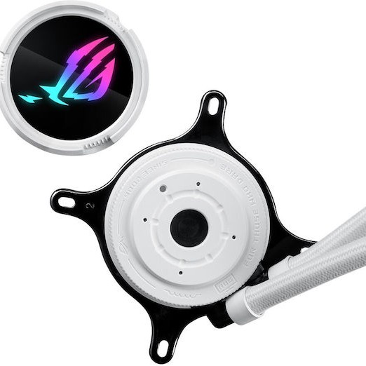 Asus ROG Strix LC III 360 (v1) Υδρόψυξη Επεξεργαστή Τριπλού Ανεμιστήρα 120mm για Socket AM4/AM5/1700/1200 με ARGB Φωτισμό Λευκή