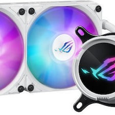 Asus ROG Strix LC III 240 (v2) Υδρόψυξη Επεξεργαστή Διπλού Ανεμιστήρα 120mm για Socket AM4/AM5/1700/1200 με ARGB Φωτισμό Λευκή