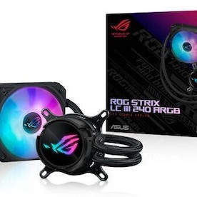 Asus ROG Strix LC III 240 (v1) Υδρόψυξη Επεξεργαστή Διπλού Ανεμιστήρα 120mm για Socket AM4/AM5/1700/1200 με ARGB Φωτισμό