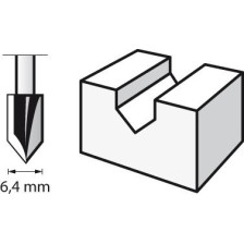 Dremel Φρέζα HSS για Διαμόρφωση Αυλακώσεων σε Ξύλο 6.4mm x 37mm