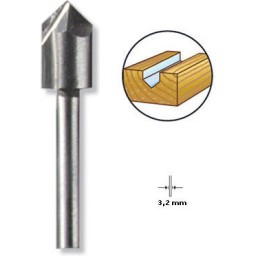 Dremel Φρέζα HSS για Διαμόρφωση Αυλακώσεων σε Ξύλο 6.4mm x 37mm