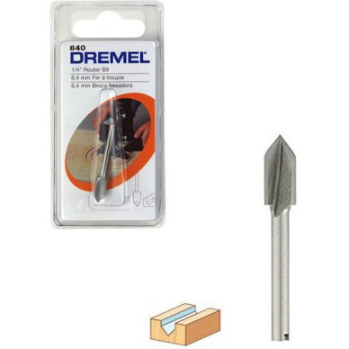 Dremel Φρέζα HSS για Διαμόρφωση Αυλακώσεων σε Ξύλο 6.4mm x 37mm