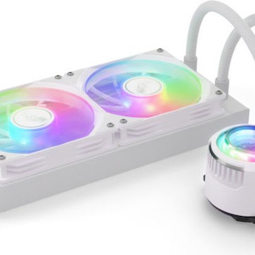 Valkyrie Jarn 240 ARGB Υδρόψυξη Επεξεργαστή Διπλού Ανεμιστήρα 120mm για Socket AM4/AM5/1700/1200/115x Λευκή