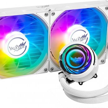 Valkyrie Jarn 280 RGB Υδρόψυξη Επεξεργαστή Διπλού Ανεμιστήρα 140mm για Socket AM4/AM5/1700/1200/115x Λευκή