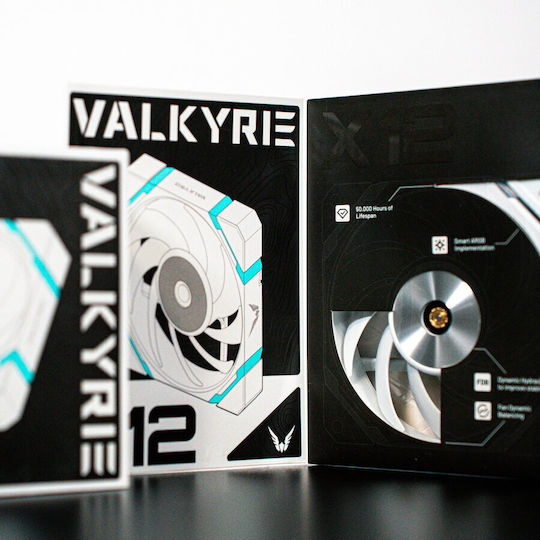 Valkyrie X12 Case Fan 120mm με ARGB Φωτισμό και Σύνδεση 4-Pin PWM Λευκό