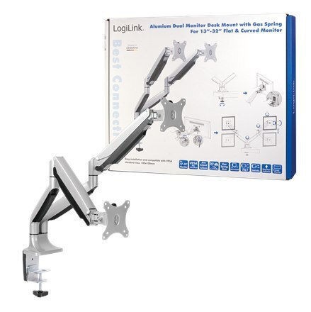 LogiLink Βάση Γραφείου για 2 Οθόνες έως 32