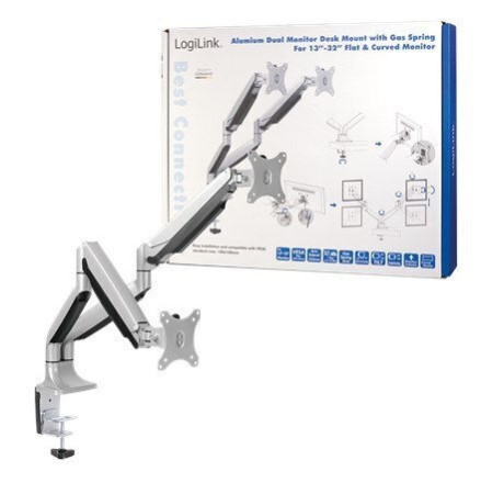 LogiLink Βάση Γραφείου για 2 Οθόνες έως 32