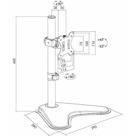 LogiLink Επιτραπέζια Βάση Οθόνης έως 32