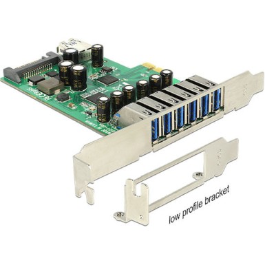 DeLock Κάρτα PCIe σε 6 εξωτερικές και 1 εσωτερική θύρα USB 3.0