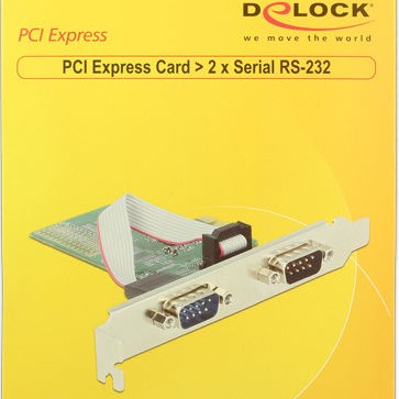 DeLock Κάρτα PCIe σε 2 θύρες RS232 DB9 Serial