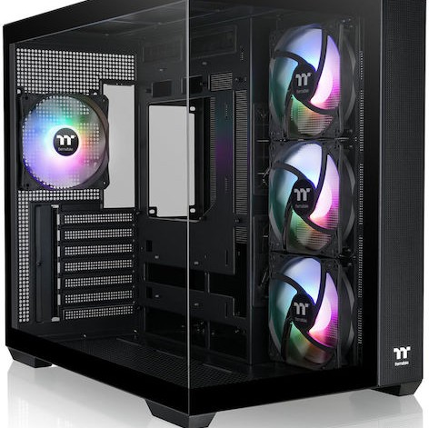 Thermaltake View 380 TG ARGB Gaming Midi Tower Κουτί Υπολογιστή με Πλαϊνό Παράθυρο Μαύρο