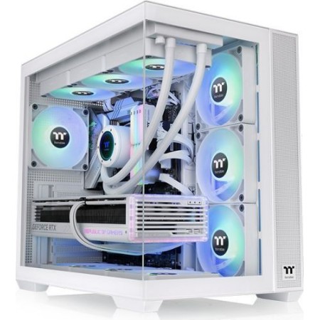 Thermaltake View 380 TG ARGB Gaming Midi Tower Κουτί Υπολογιστή Λευκό